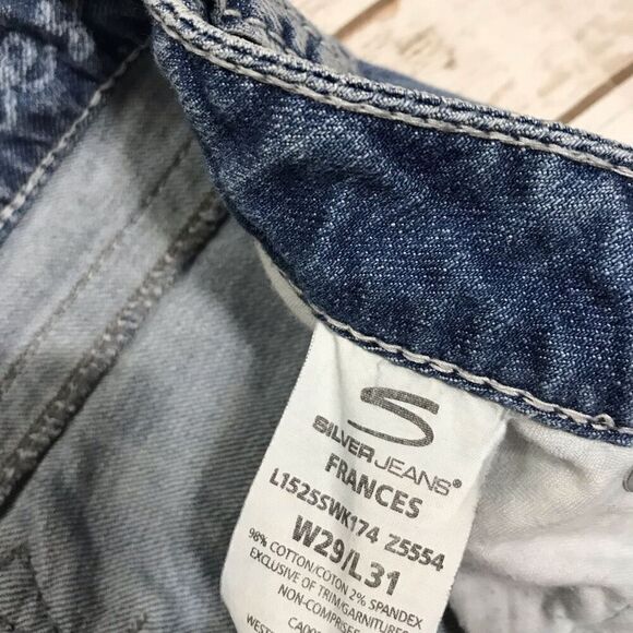 Silver Jeans Frances cuffed denim shorts size‎ 29 - Picture 2 of 10